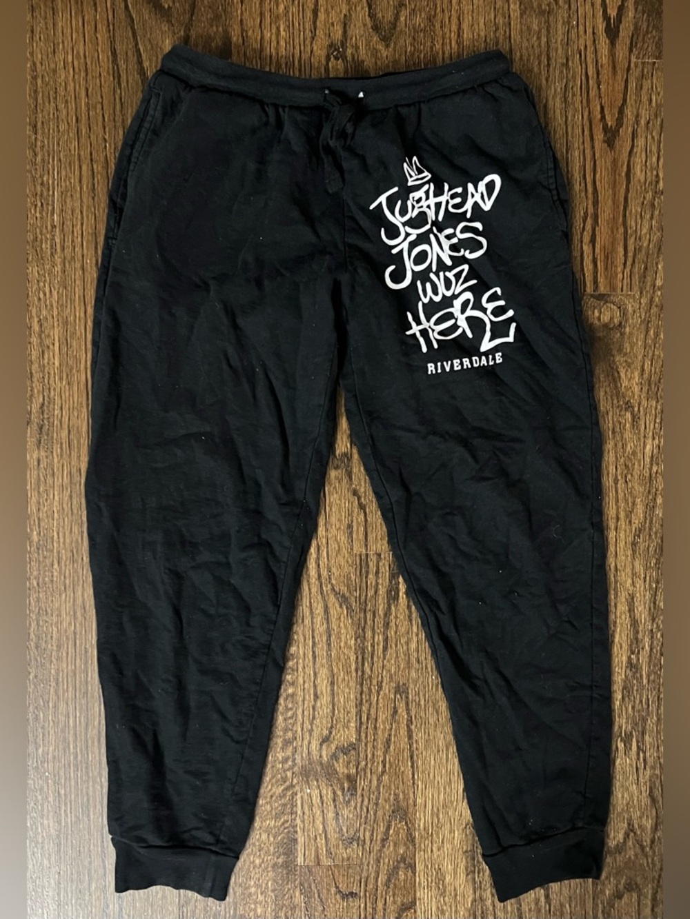 Riverdale Black Jogger Track Pants with Graphic